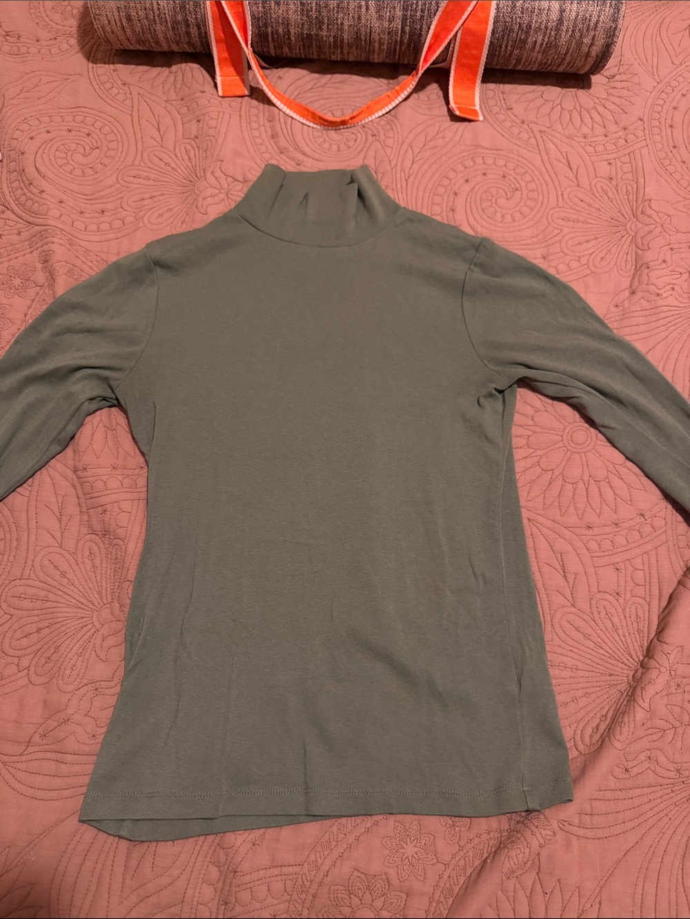 J. Crew Olive Green Mock Neck Long Sleeve Top